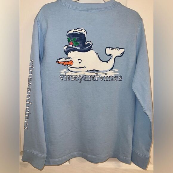 VINE YARD V BOY WHALE FROSTY LONG SLEEVE TEE - Picture 1 of 5
